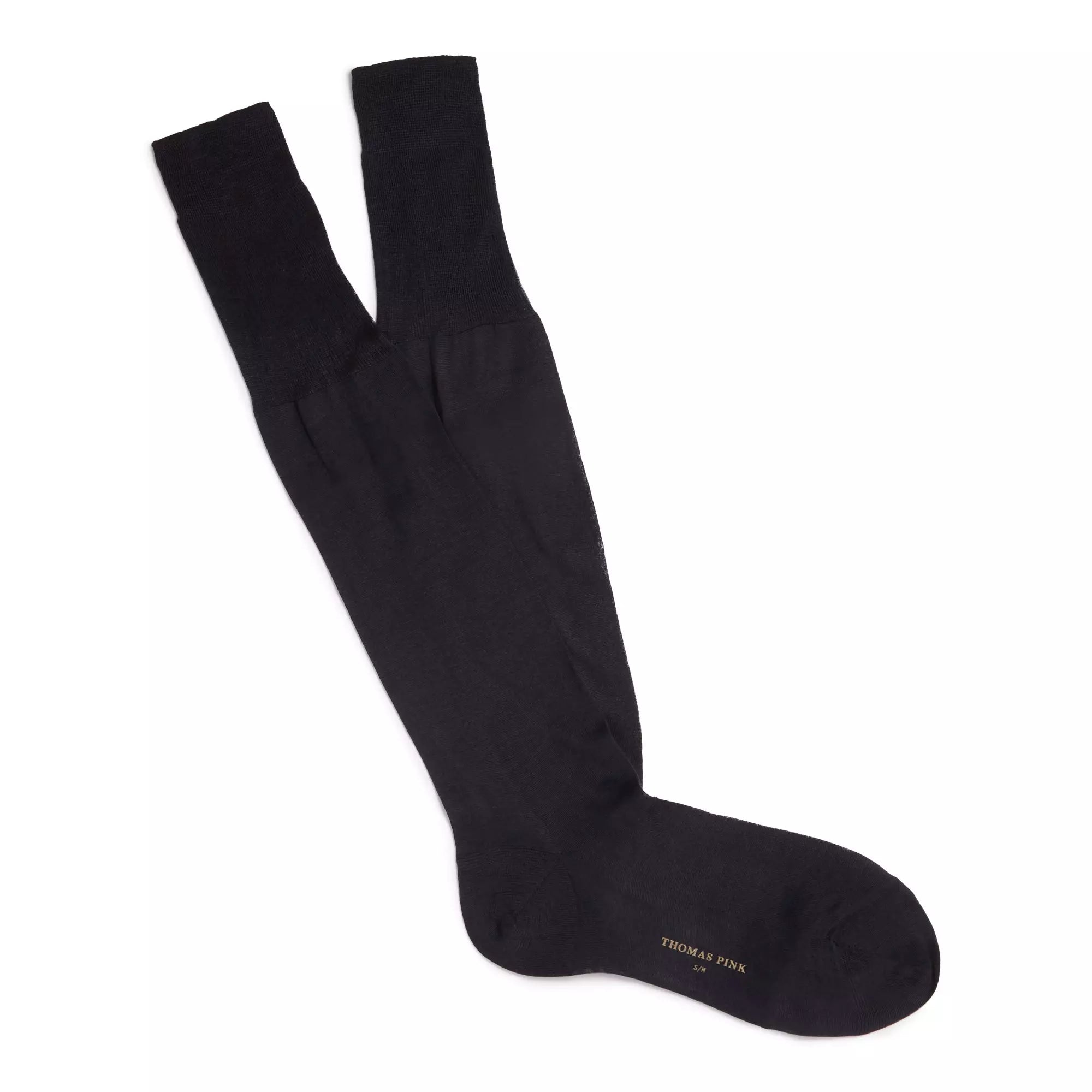 Black Long Silk Dress Socks – Thomas Pink