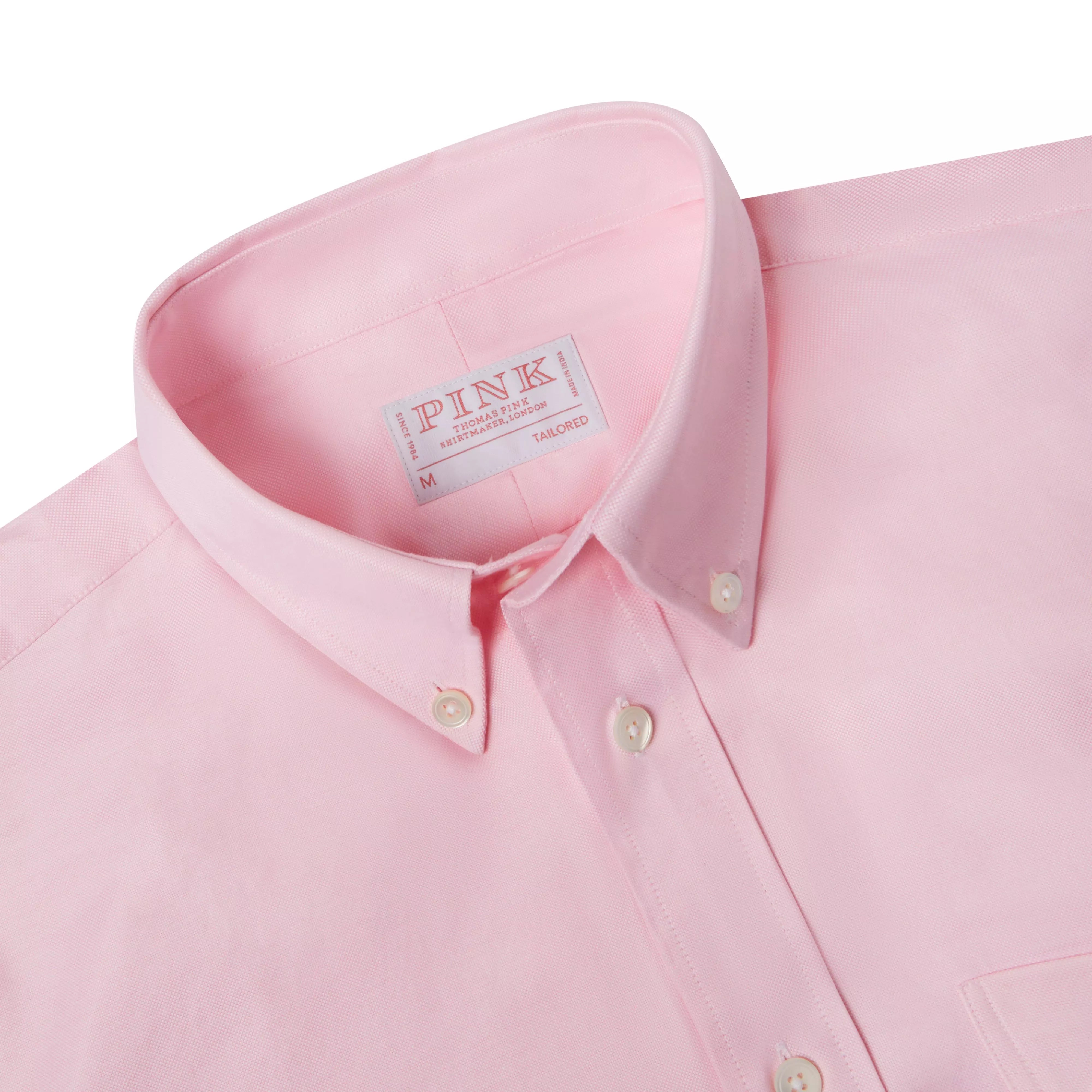 Pale Pink Tailored Fit Smart Casual Button Down Weekend Oxford Shirt Pale Pink Tailored Fit Smart Casual Button Down Weekend Oxford Shirt