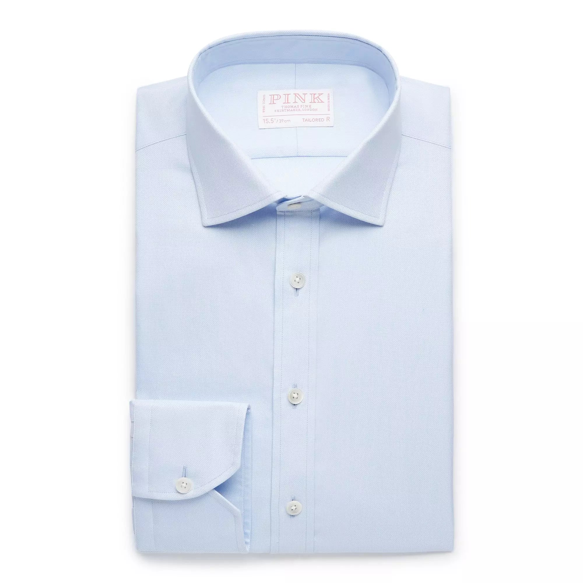 Pale Blue Tailored Fit Royal Oxford Formal Shirt - Regular / 15.0 Pale Blue Tailored Fit Royal Oxford Formal Shirt - Regular / 15.0