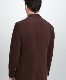 Deep Brown Classic Fit Unstructured Cord Jacket