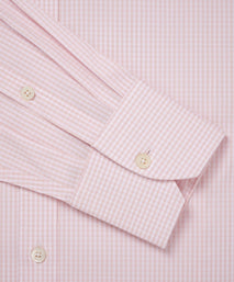 Pale Pink & White Tailored Fit Essential Gingham Formal Shirt