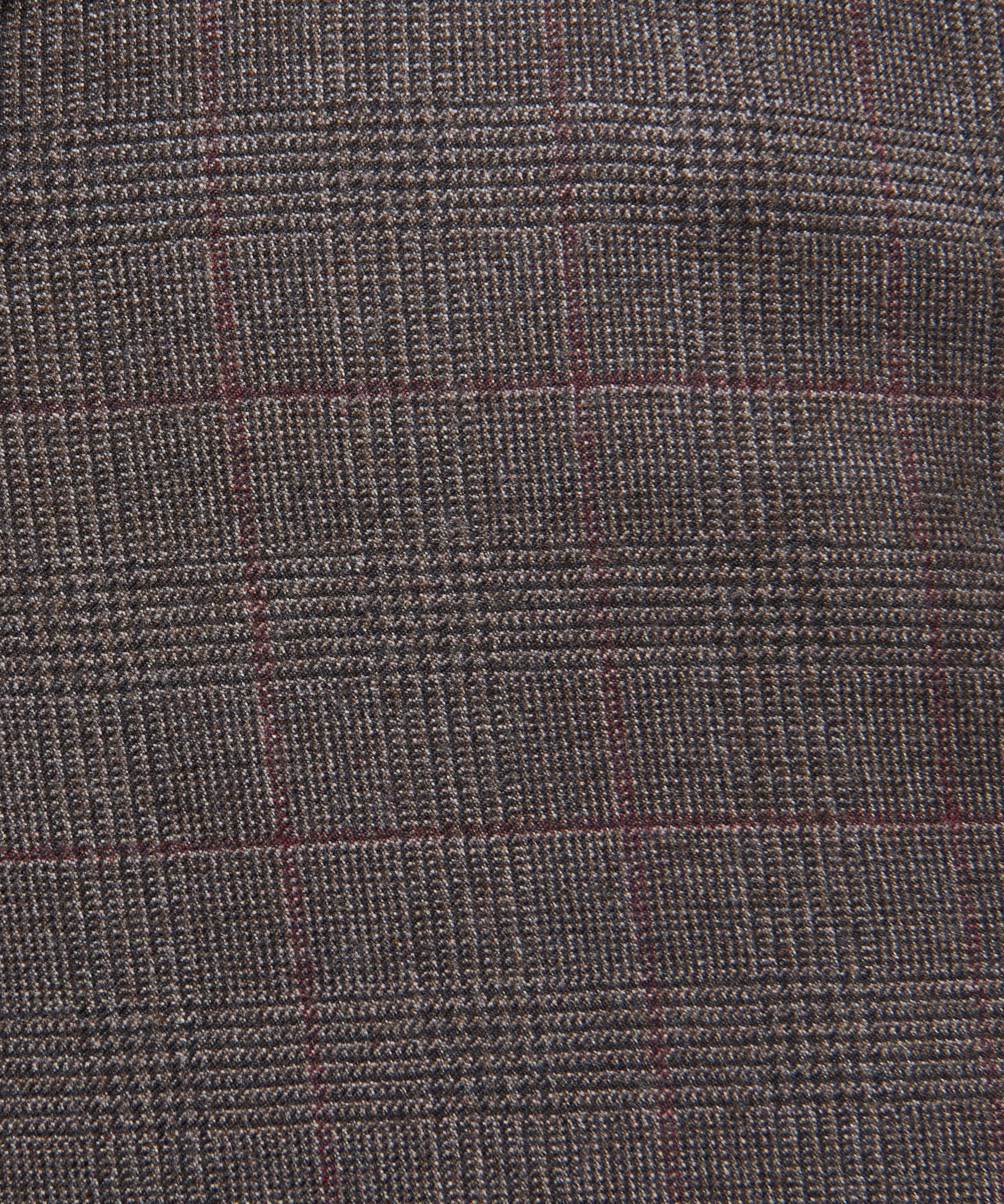 Brown & Neutral Tailored Fit Pow Flat Front Trouser