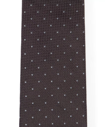 Black & Grey Pin Dot Textured Silk Woven Tie
