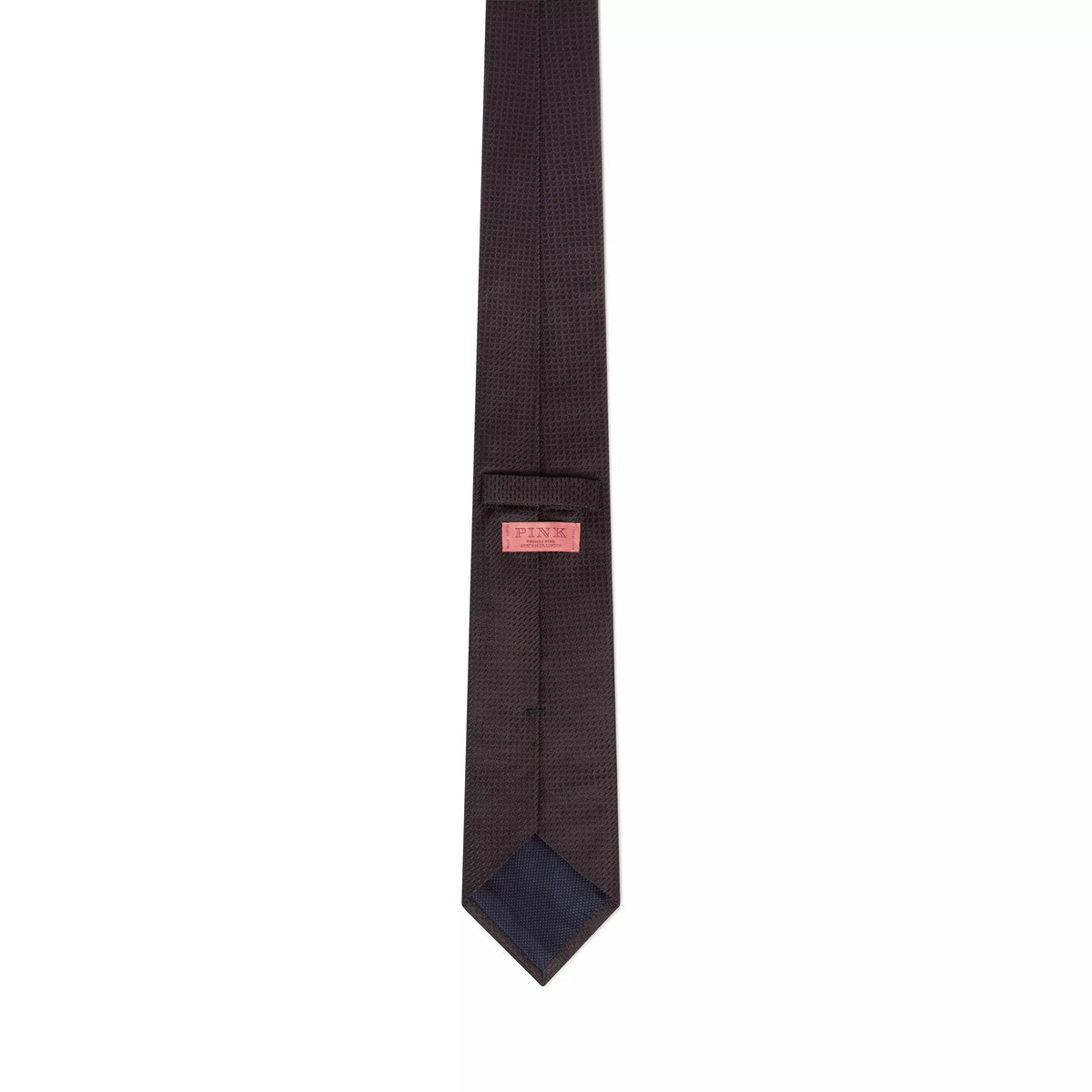 Black Textured Plain Woven Silk Tie
