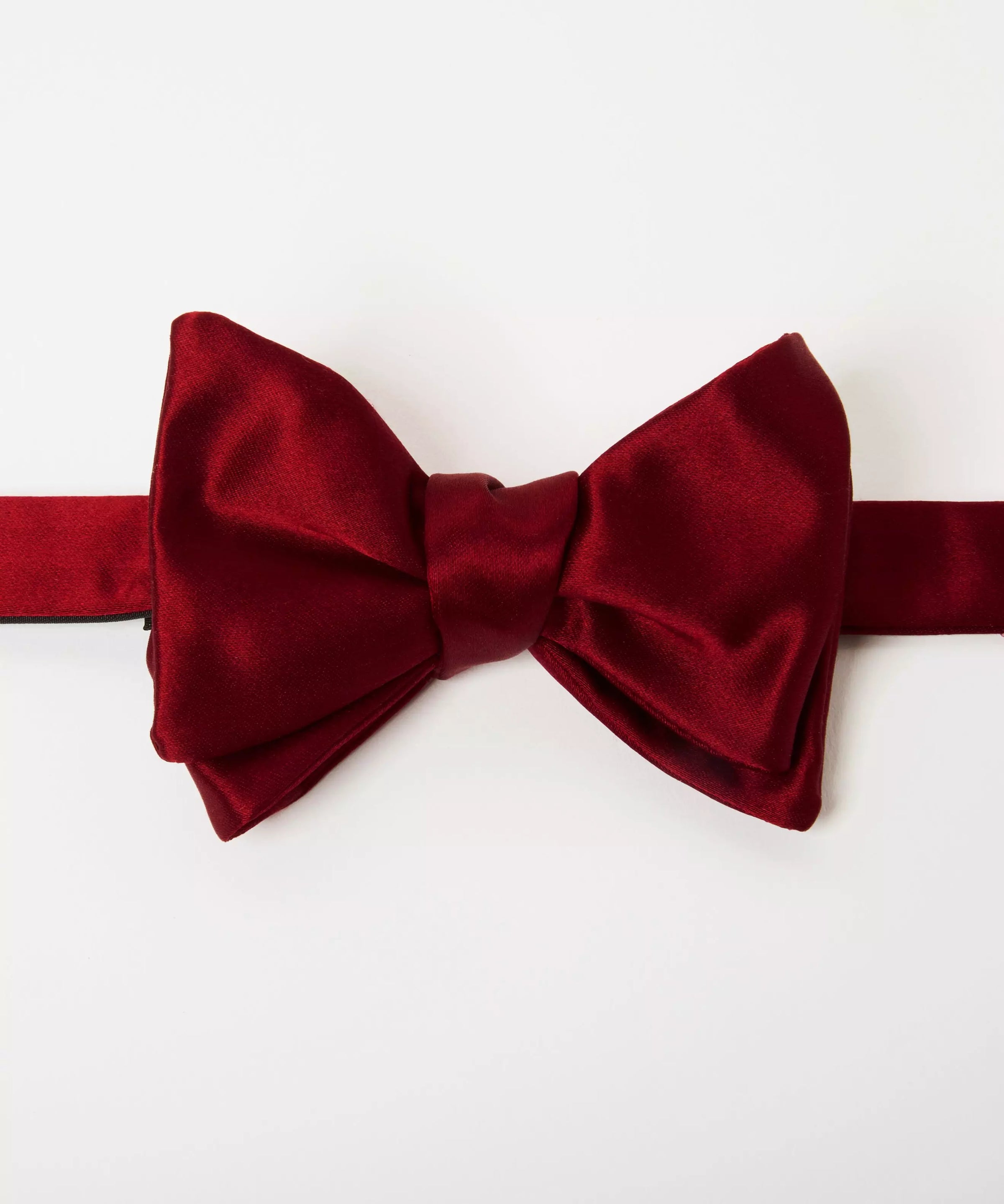 Red Silk Satin Bow Tie