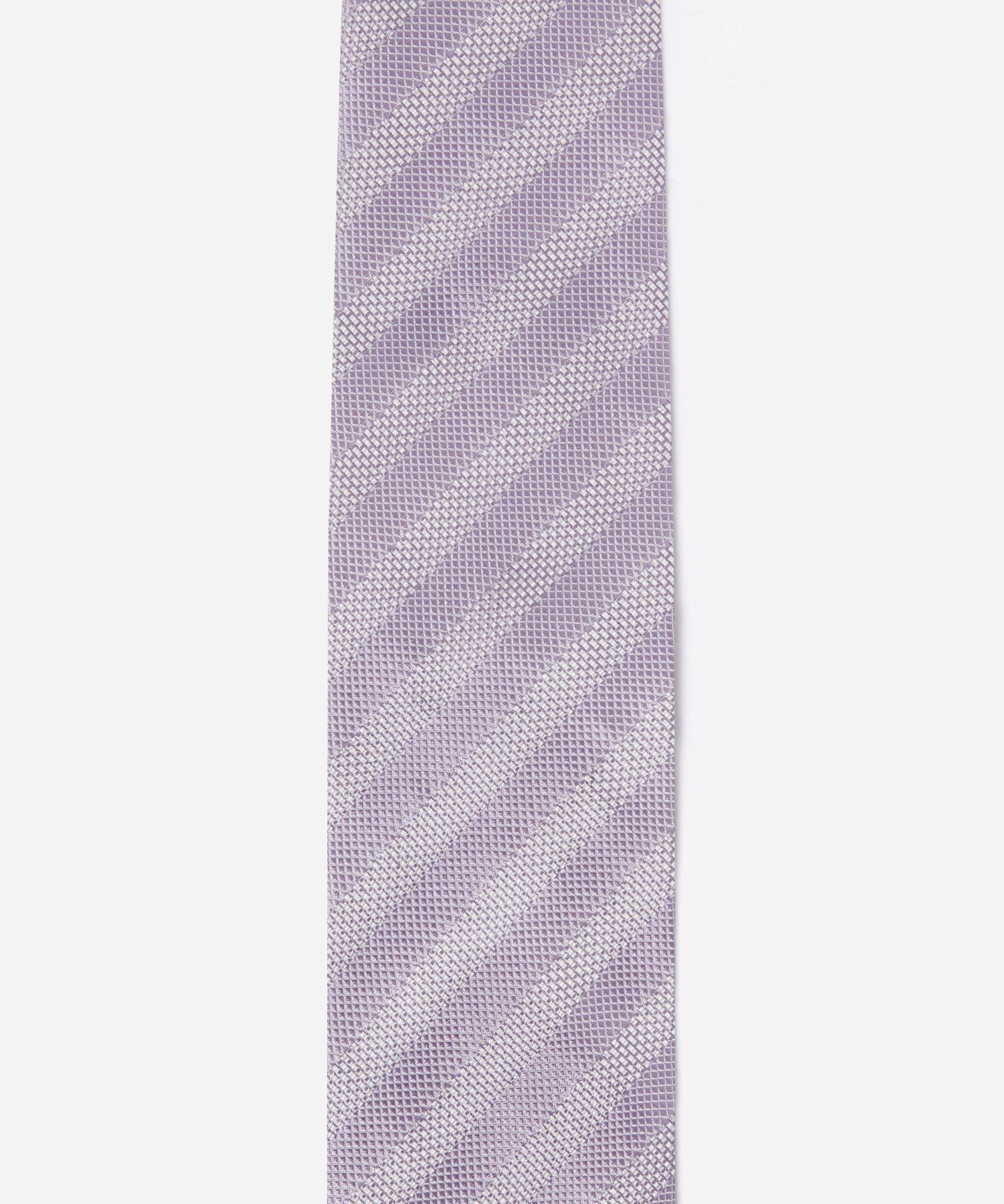 Lilac Purple Tonal Striped Silk Tie