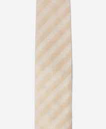 Gold Yellow Tonal Striped Silk Tie