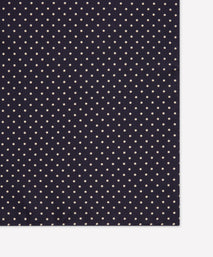 Navy & Neutral Polka Dot Silk Pocket Square