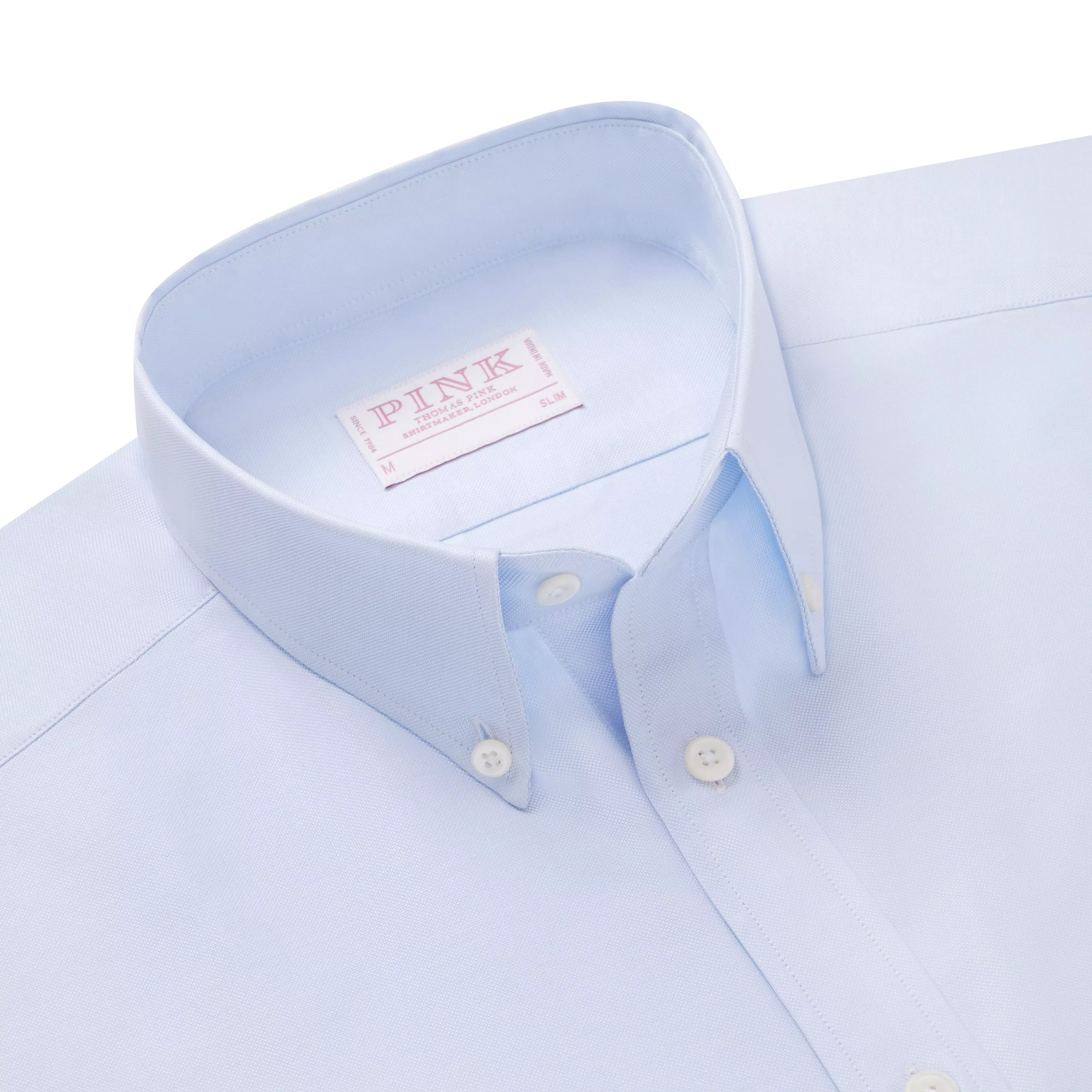 Pale Blue Slim Fit Business Casual Button Down Weekend Oxford Shirt