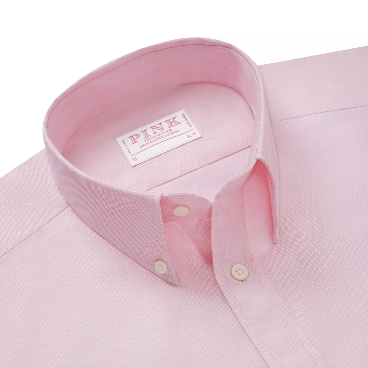 Pale Pink Slim Fit Business Casual Button Down Weekend Oxford Shirt