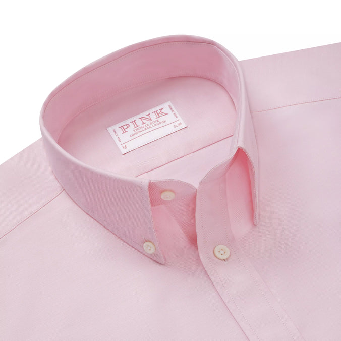 Pale Pink Slim Fit Business Casual Button Down Weekend Oxford Shirt