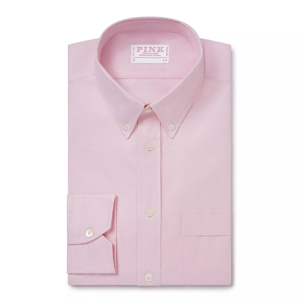 Pale Pink Slim Fit Business Casual Button Down Weekend Oxford Shirt