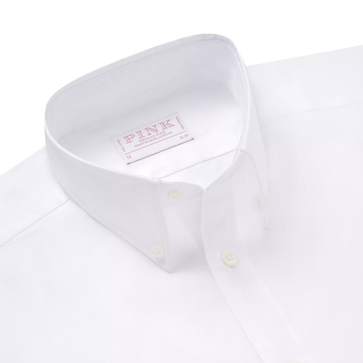 White Slim Fit Business Casual Button Down Weekend Oxford Shirt