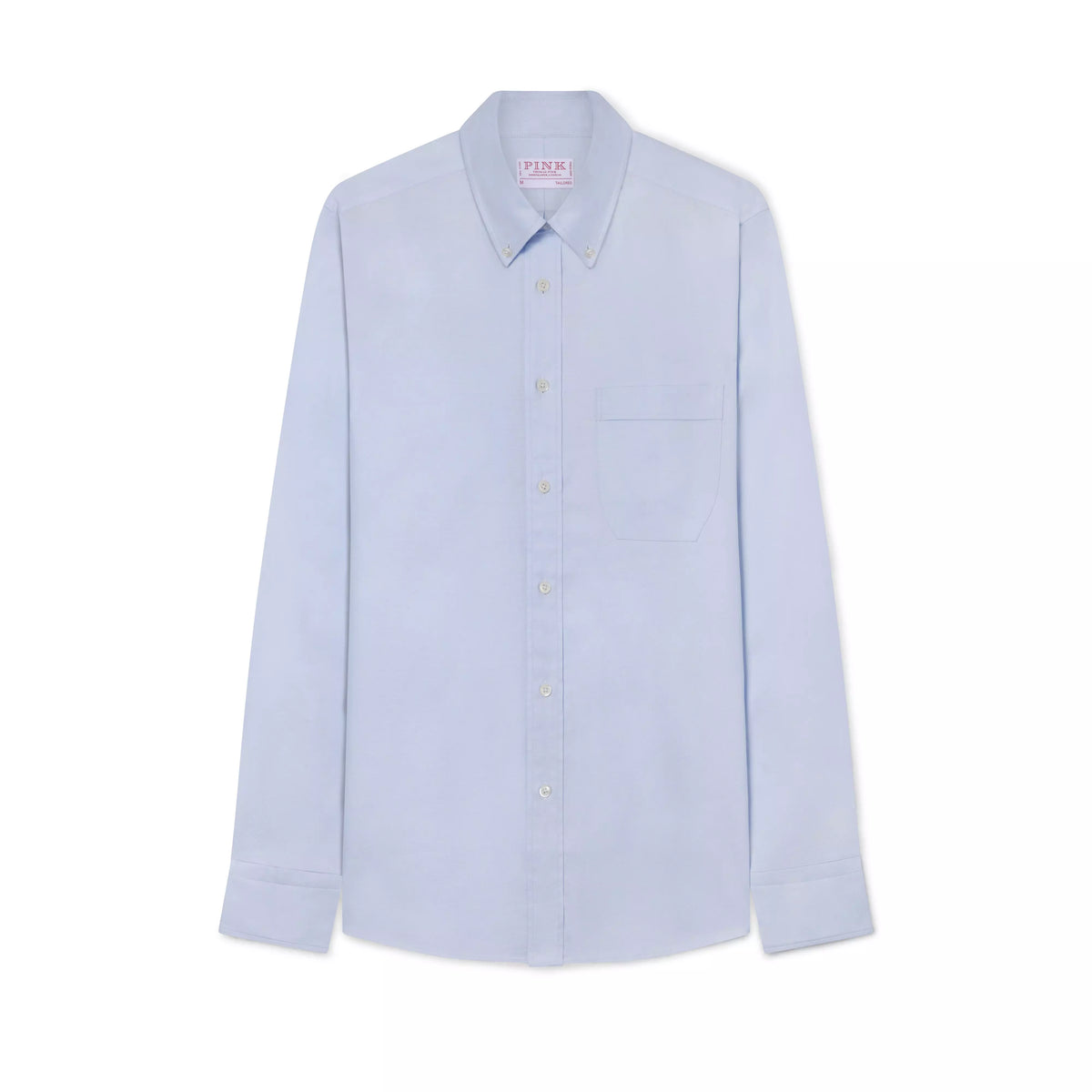 Pale Blue Tailored Fit Business Casual Button Down Weekend Oxford Shirt