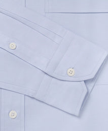 Pale Blue Tailored Fit Business Casual Button Down Weekend Oxford Shirt