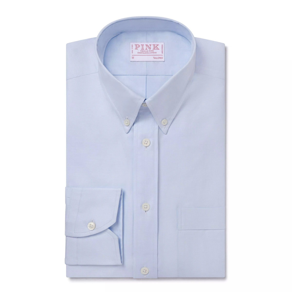 Pale Blue Tailored Fit Business Casual Button Down Weekend Oxford Shirt