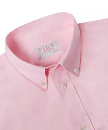 Pale Pink Tailored Fit Business Casual Button Down Weekend Oxford Shirt