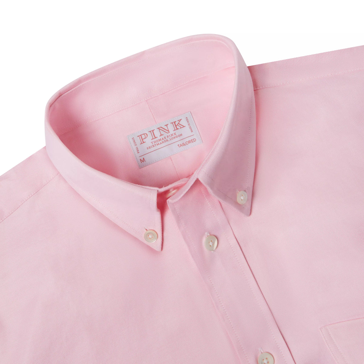 Pale Pink Tailored Fit Business Casual Button Down Weekend Oxford Shirt