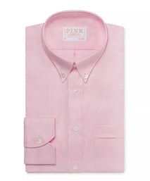 Pale Pink Tailored Fit Business Casual Button Down Weekend Oxford Shirt