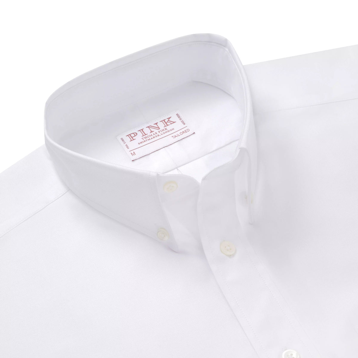 White Tailored Fit Business Casual Button Down Weekend Oxford Shirt