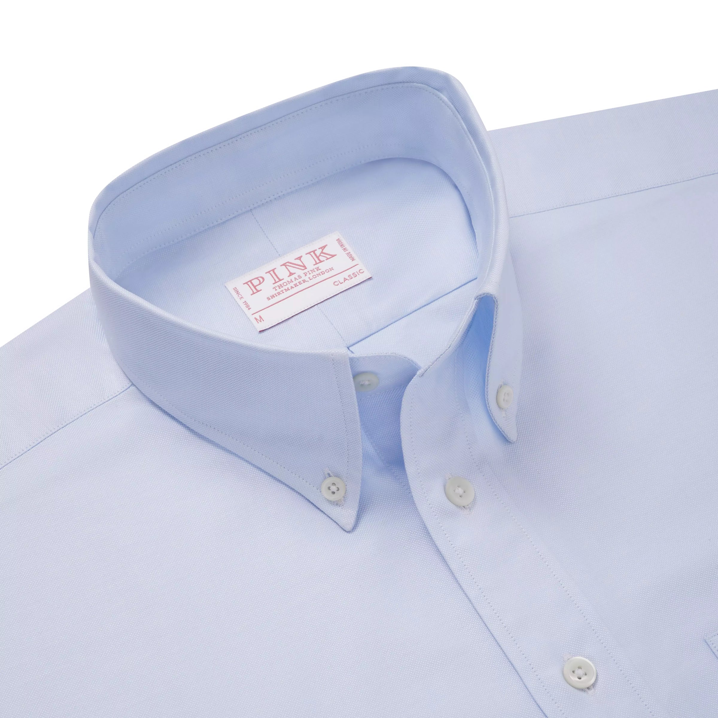 Pale Blue Classic Fit Business Casual Button Down Weekend Oxford Shirt