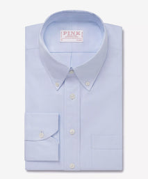 Pale Blue Classic Fit Business Casual Button Down Weekend Oxford Shirt