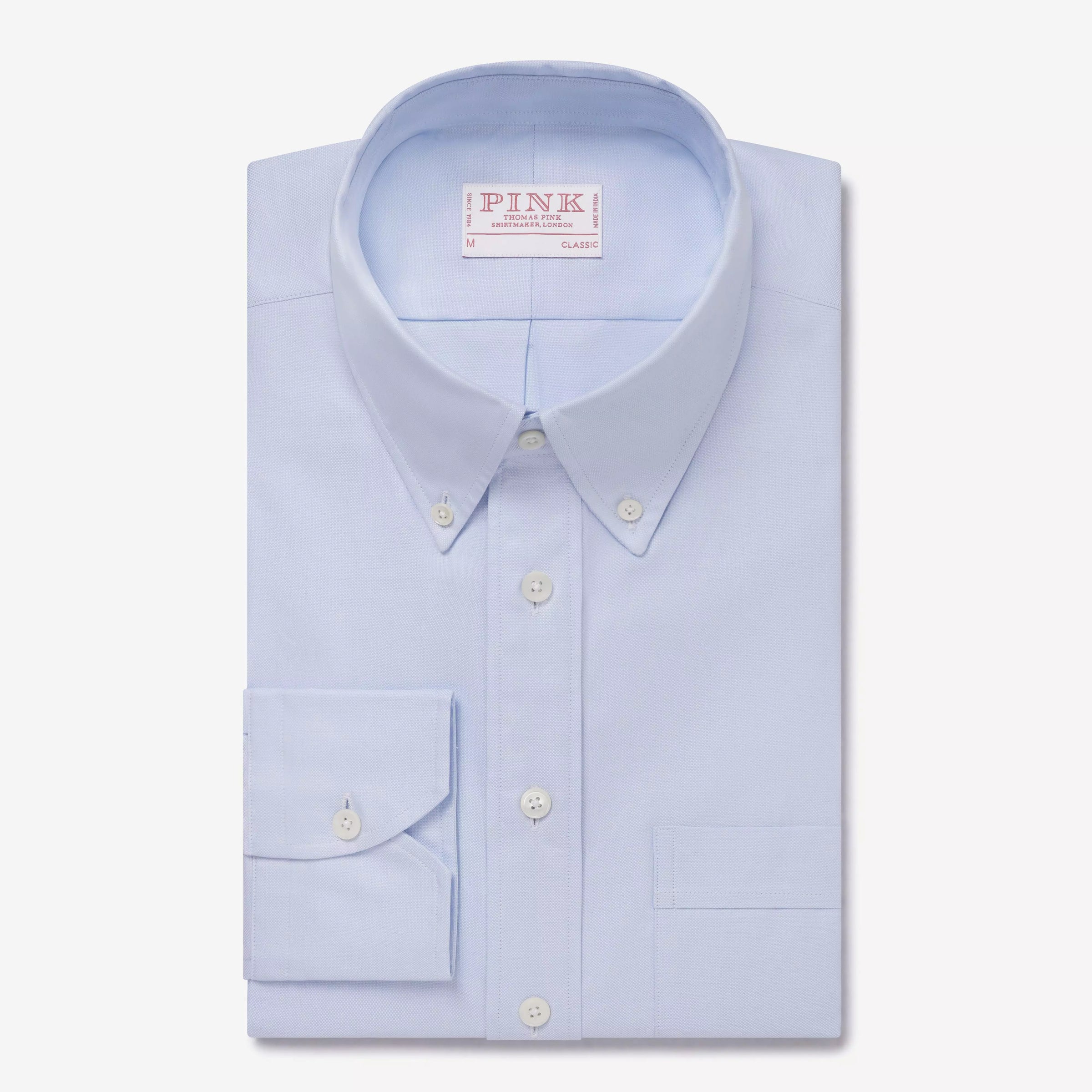 Pale Blue Classic Fit Business Casual Button Down Weekend Oxford Shirt