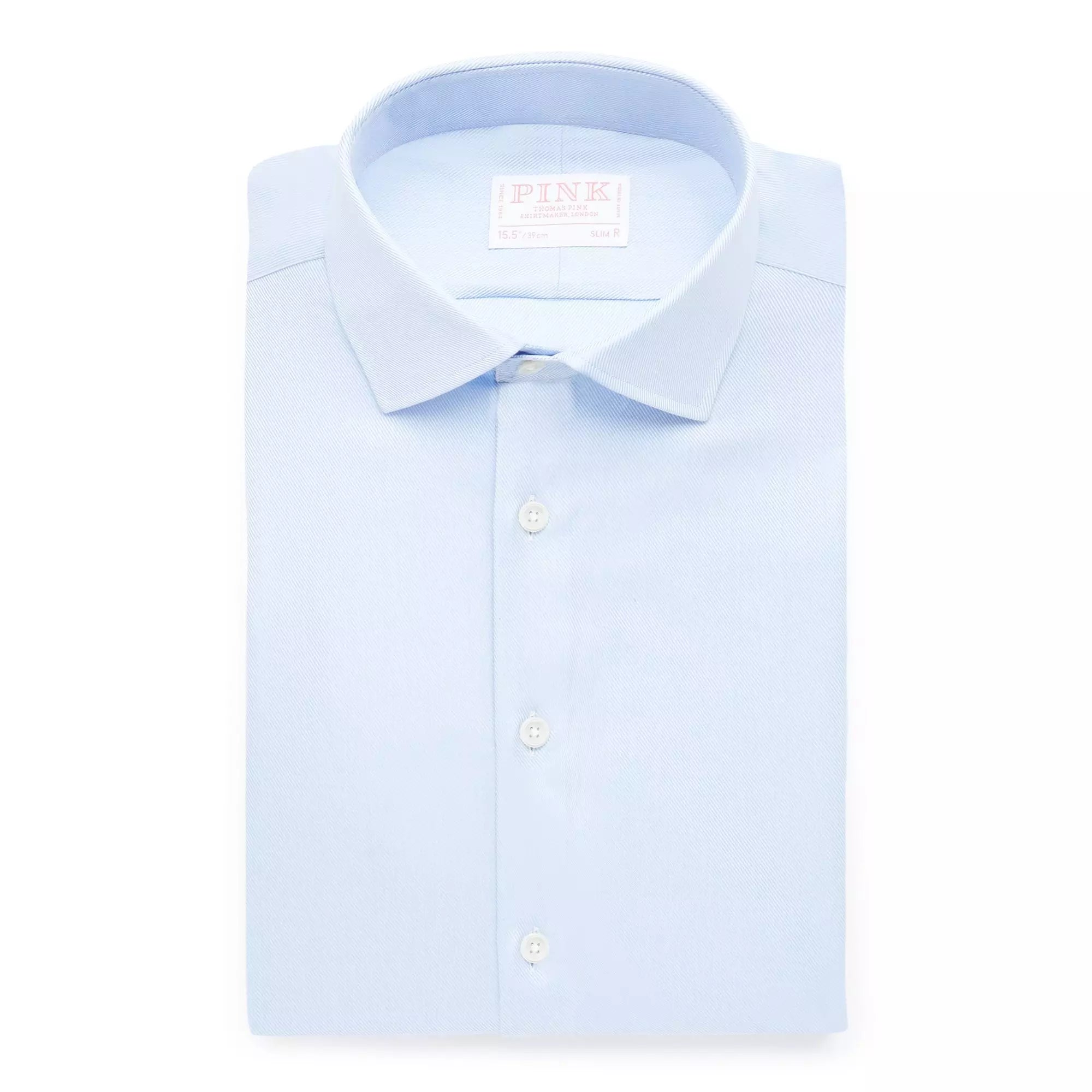 Pale Blue Slim Fit Royal Twill Dress Shirt