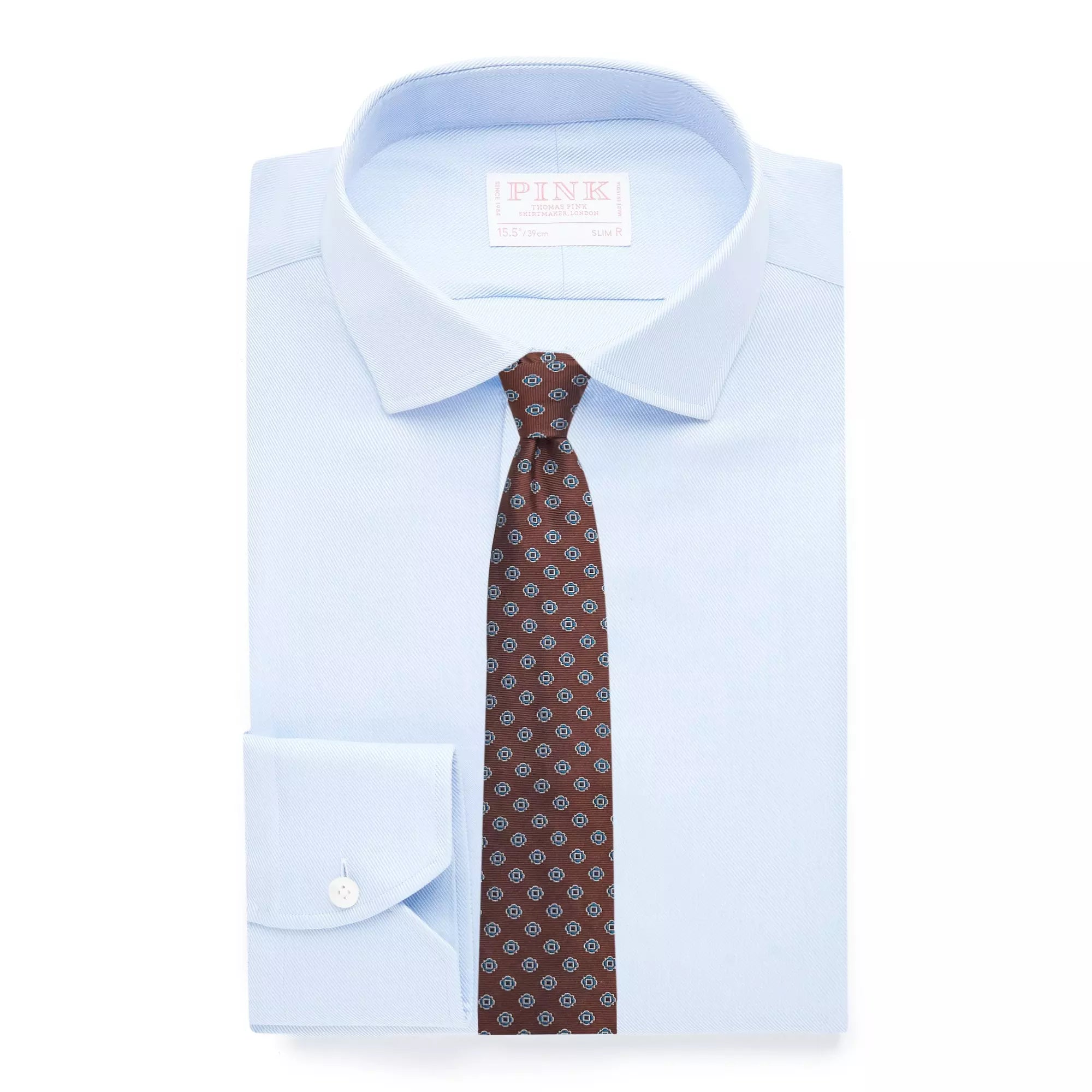 Pale Blue Slim Fit Royal Twill Dress Shirt