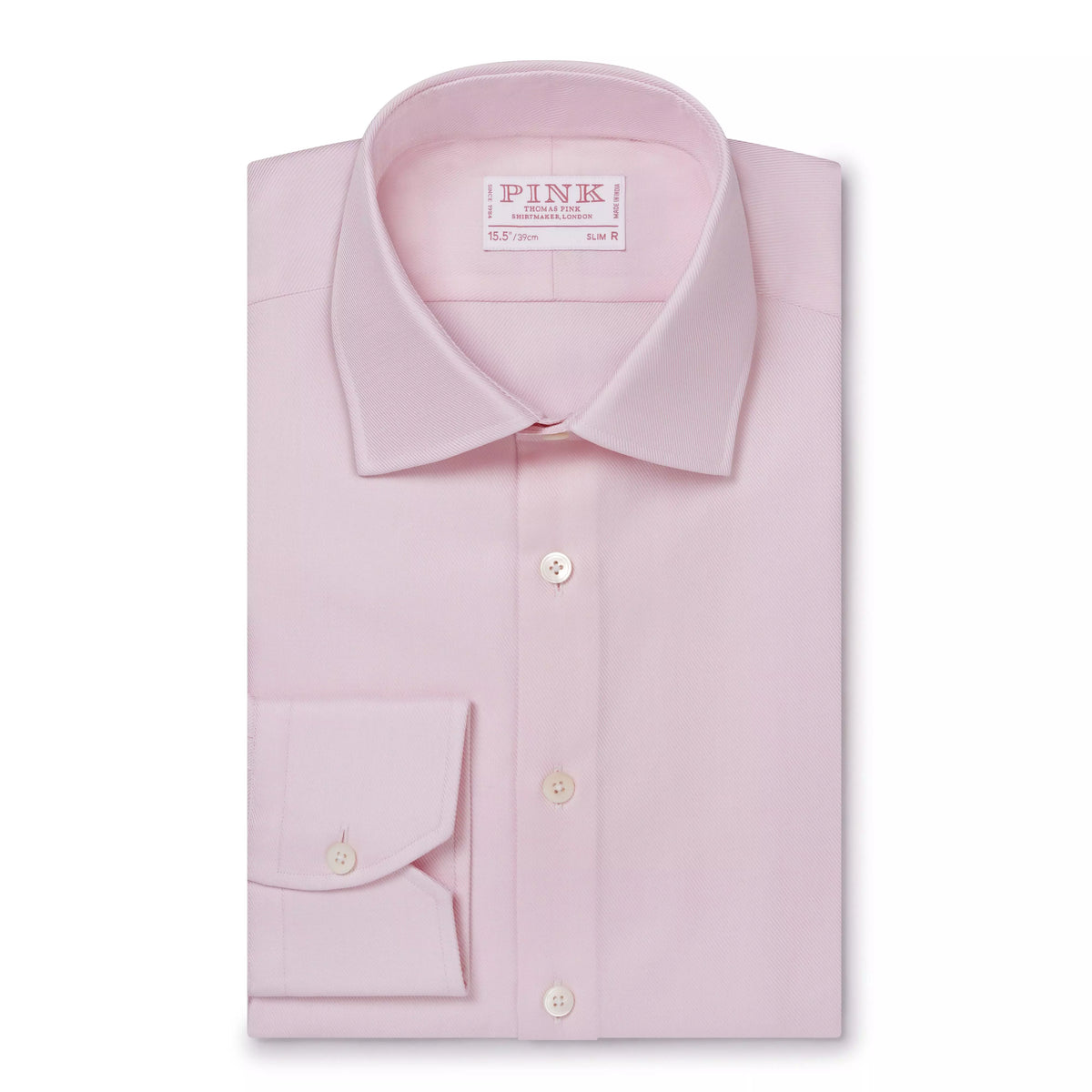 Pale Pink Slim Fit Royal Twill Dress Shirt