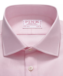 Pale Pink Slim Fit Royal Twill Dress Shirt