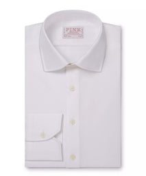 White Slim Fit Royal Twill Dress Shirt