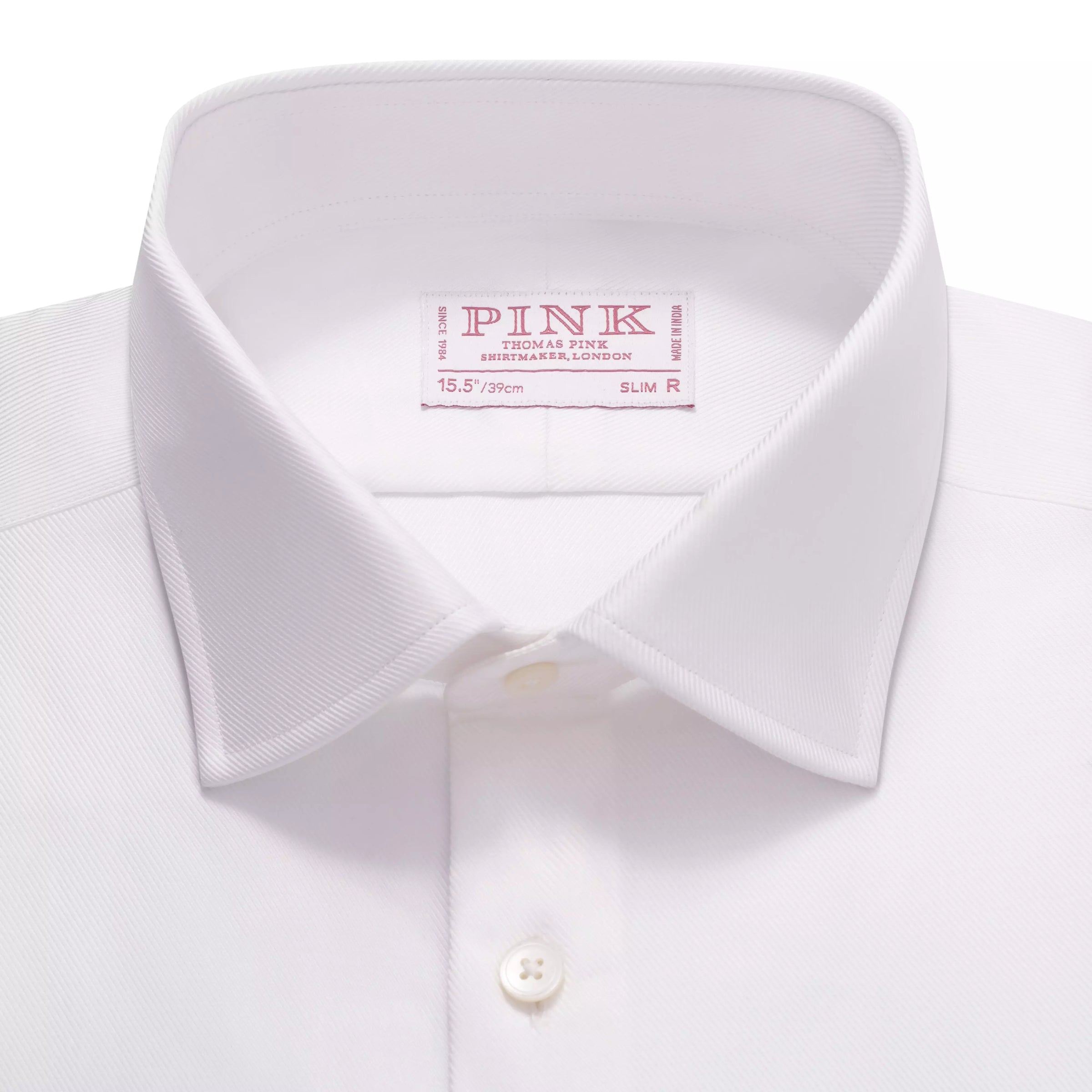 White Slim Fit Royal Twill Dress Shirt