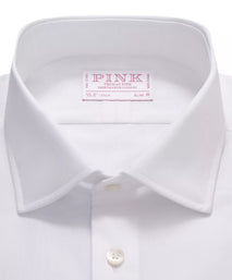 White Slim Fit French Cuff Poplin Dress Shirt