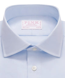 Pale Blue Slim Fit French Cuff Royal Oxford Dress Shirt