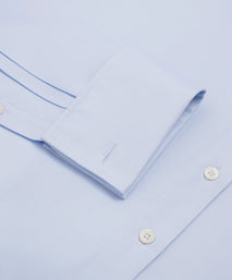 Pale Blue Slim Fit French Cuff Royal Oxford Dress Shirt