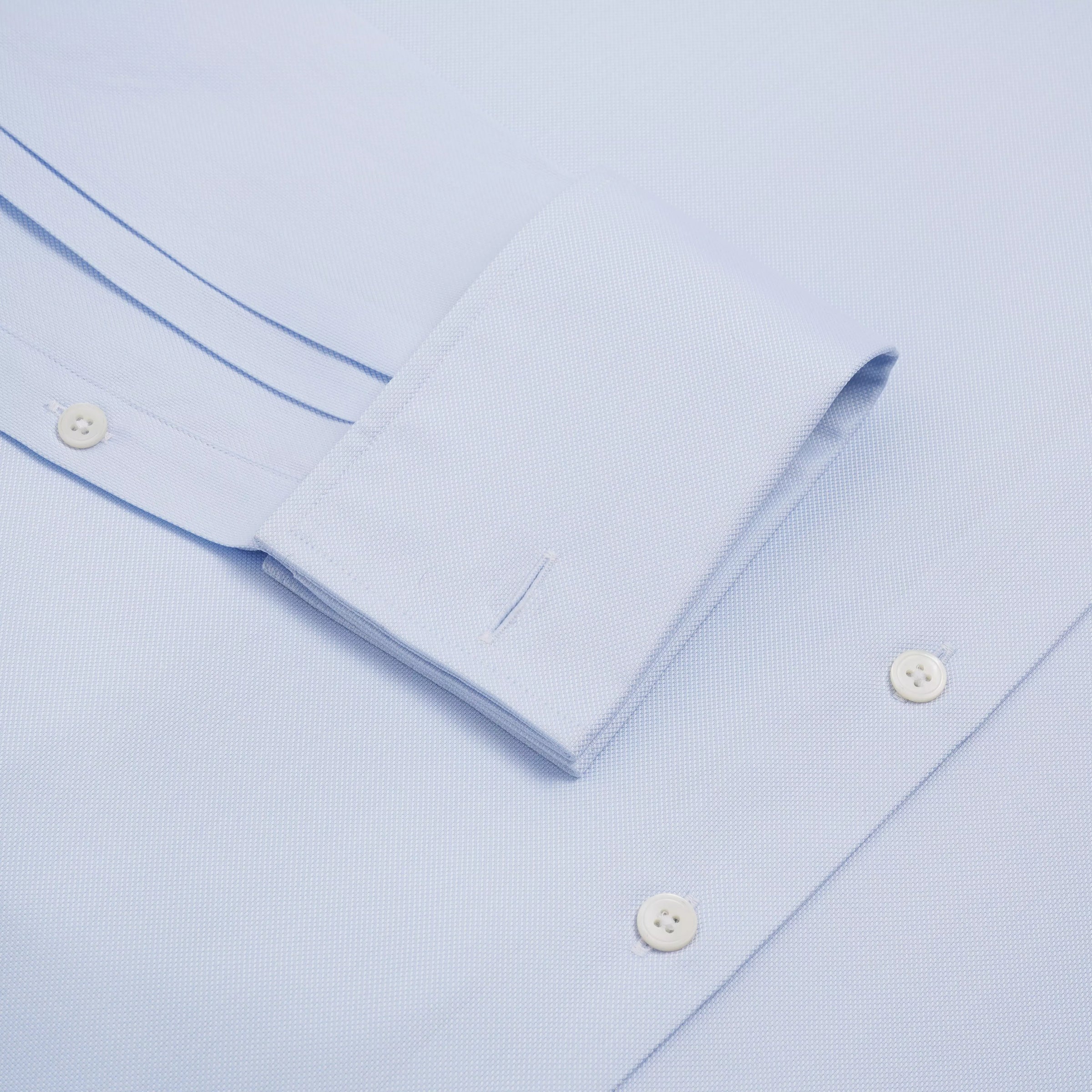 Pale Blue Slim Fit French Cuff Royal Oxford Dress Shirt