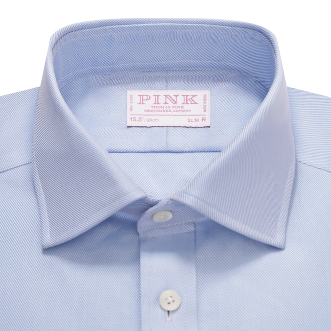 Pale Blue Slim Fit French Cuff Royal Twill Dress Shirt