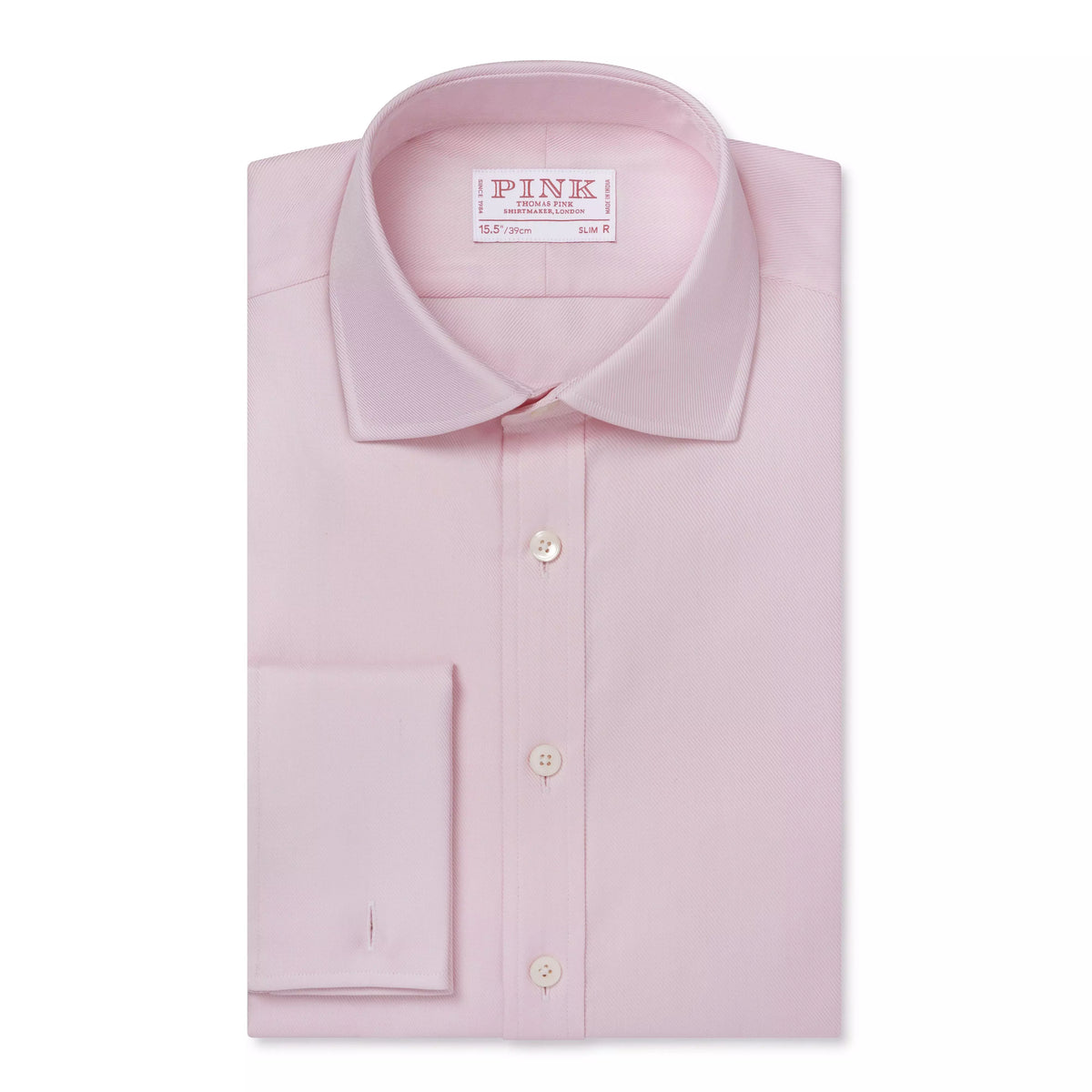 Pale Pink Slim Fit French Cuff Royal Twill Dress Shirt