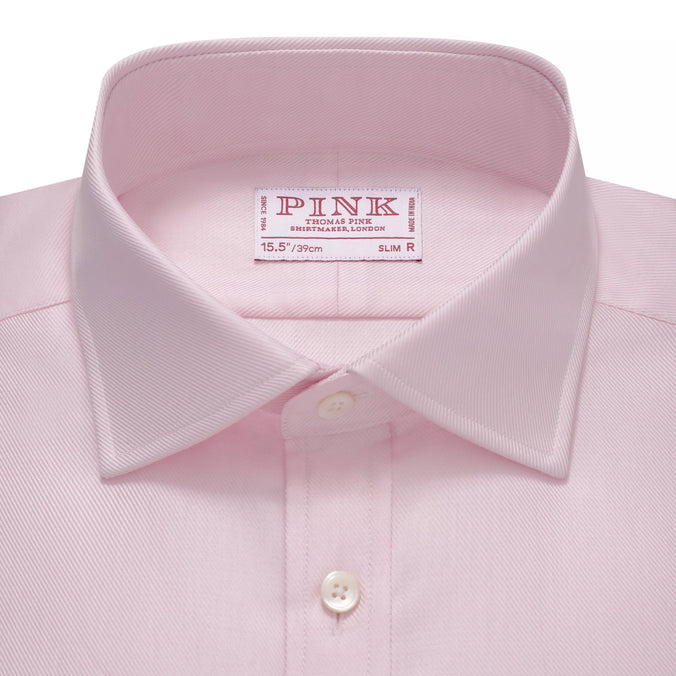 Pale Pink Slim Fit French Cuff Royal Twill Dress Shirt