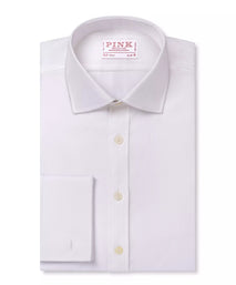 White Slim Fit French Cuff Royal Twill Dress Shirt