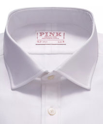 White Slim Fit French Cuff Royal Twill Dress Shirt