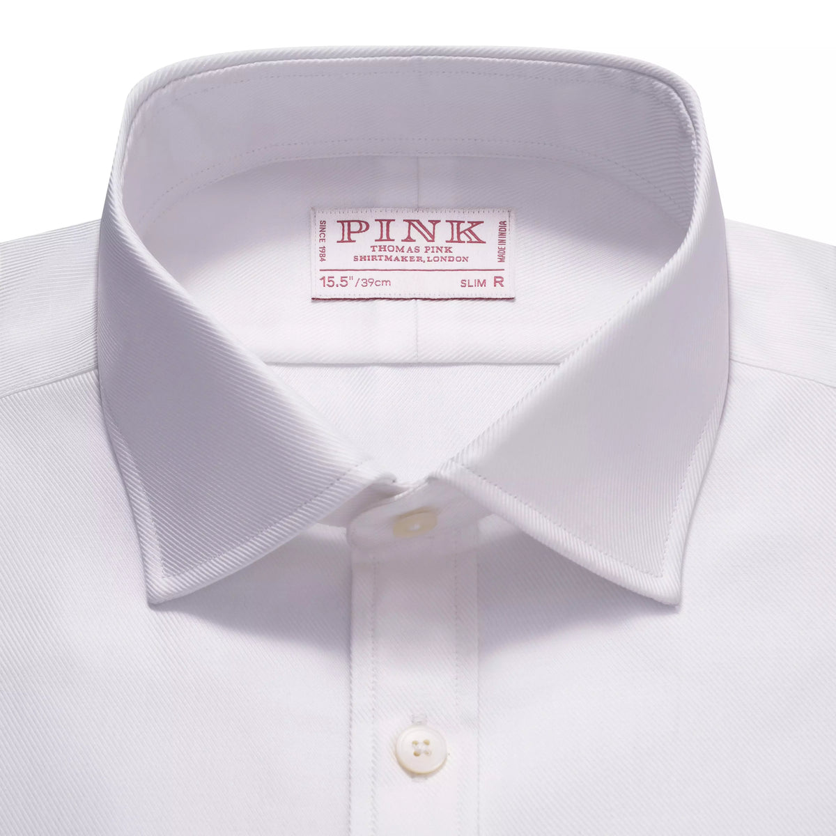 White Slim Fit Double Cuff Royal Twill Formal Shirt