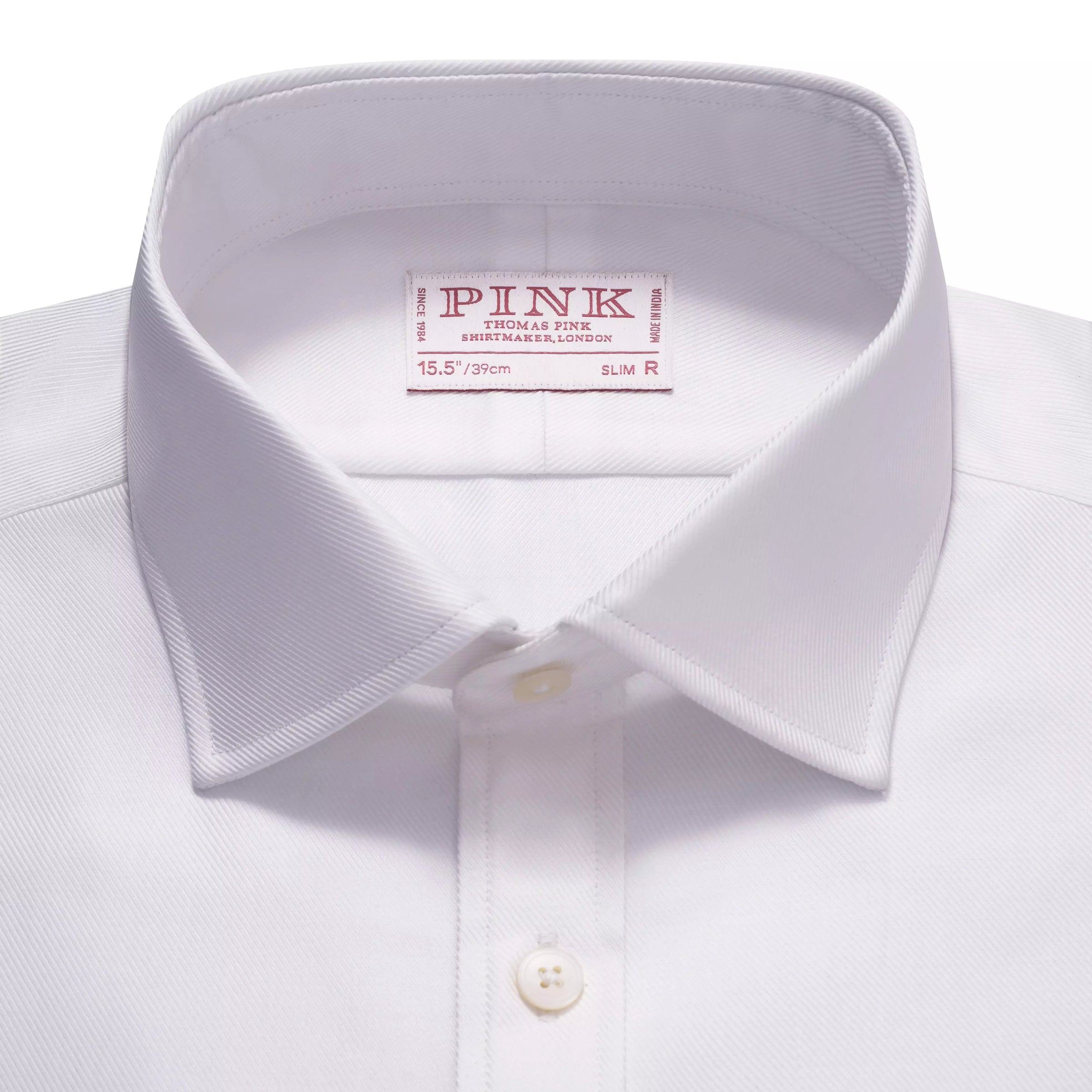 White Slim Fit French Cuff Royal Twill Dress Shirt