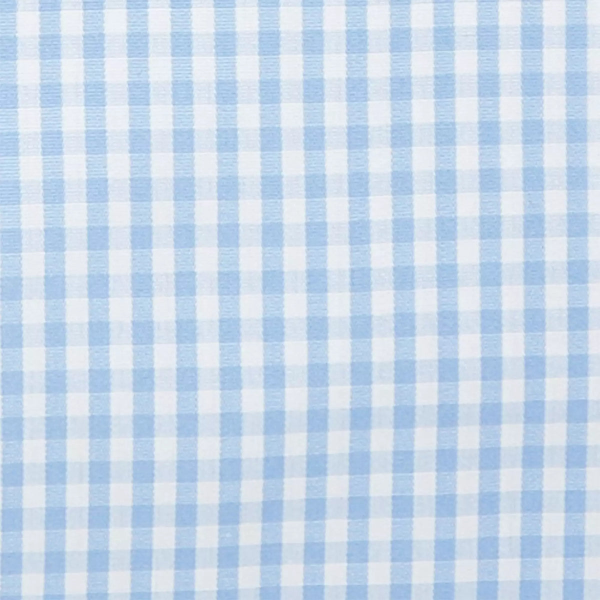 Pale Blue & White Slim Fit French Cuff Core Poplin Gingham Dress Shirt