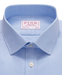 Pale Blue Slim Fit French Cuff Poplin Dress Shirt