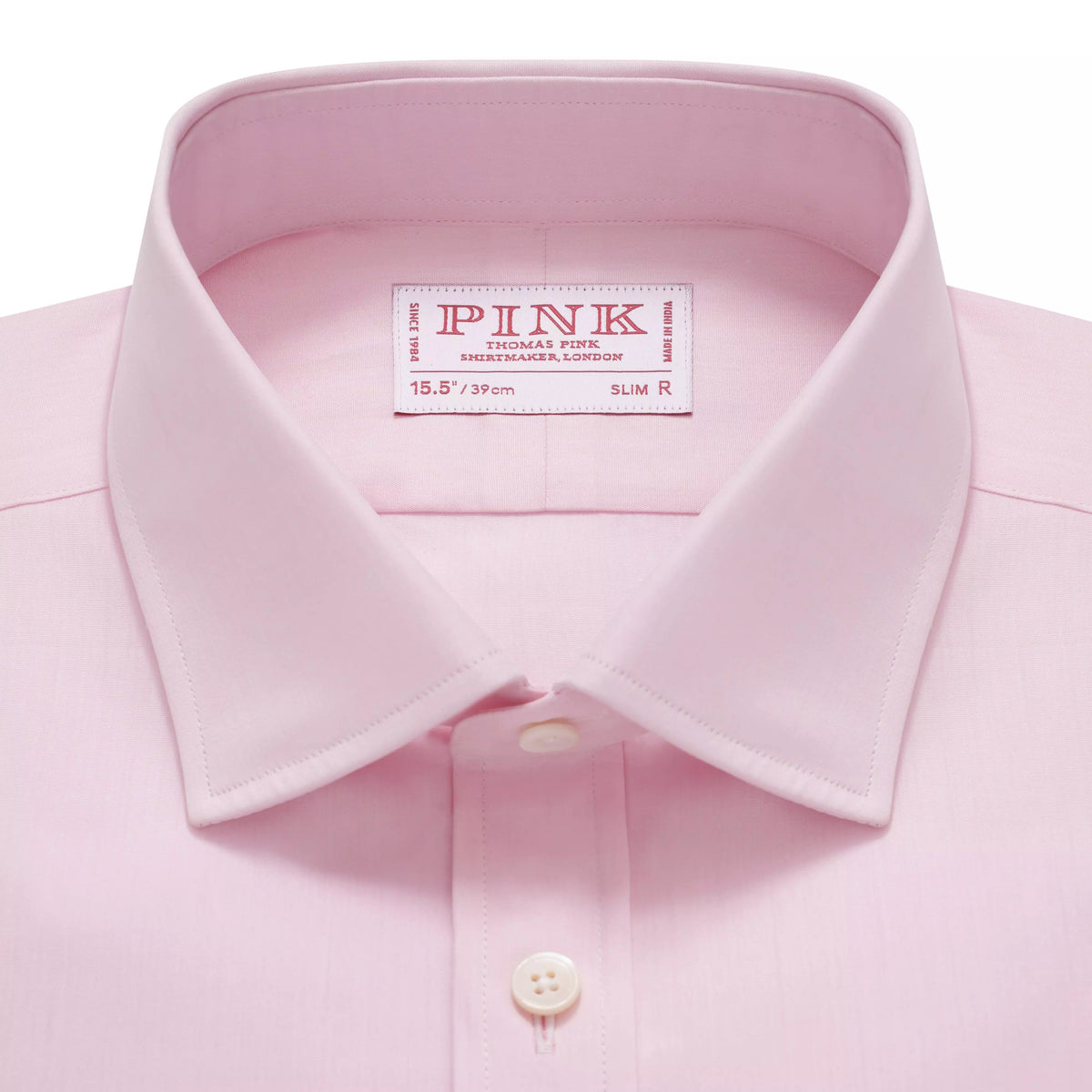 Pale Pink Slim Fit French Cuff Poplin Dress Shirt