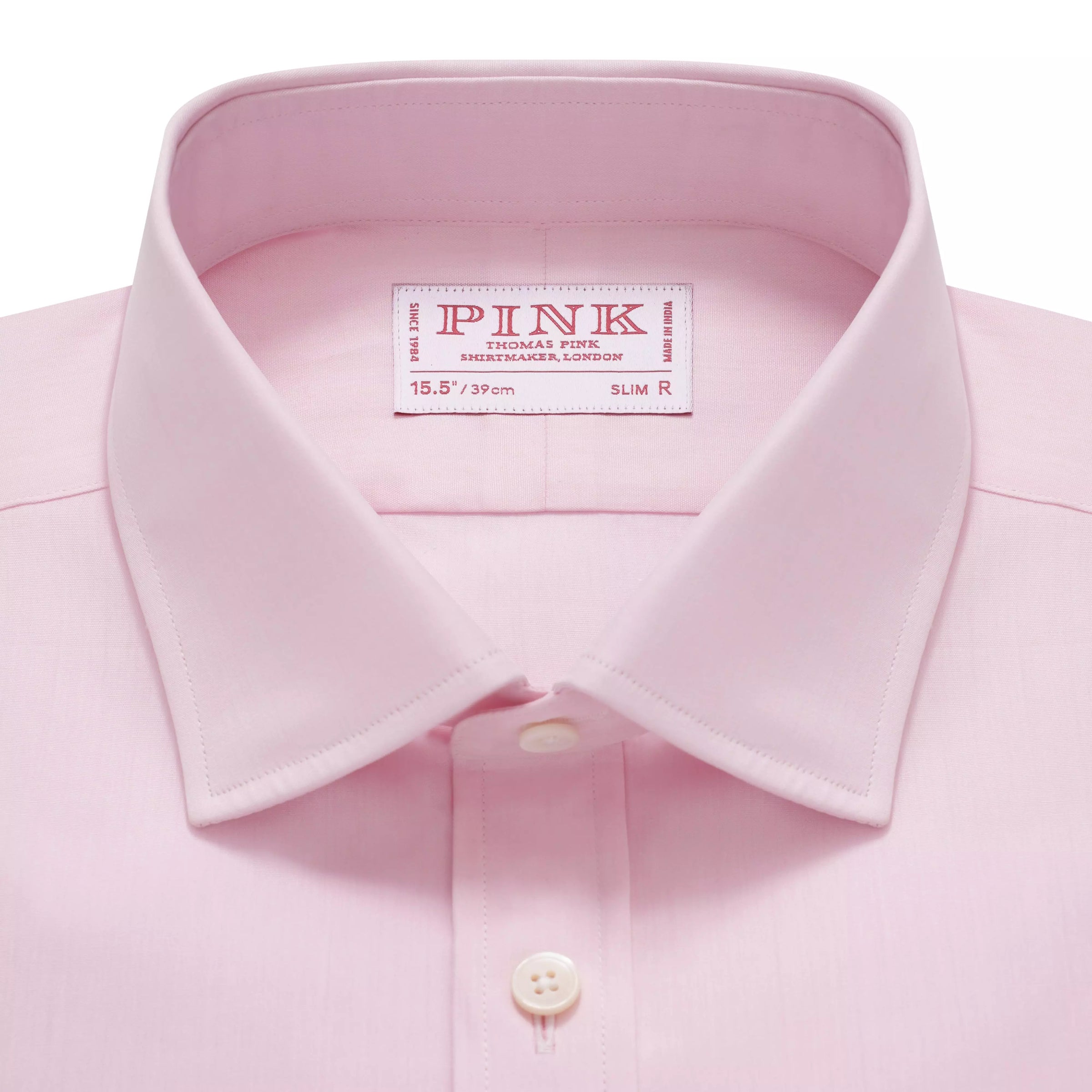 Pale Pink Slim Fit French Cuff Poplin Dress Shirt