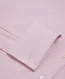 Pale Pink Slim Fit French Cuff Poplin Dress Shirt