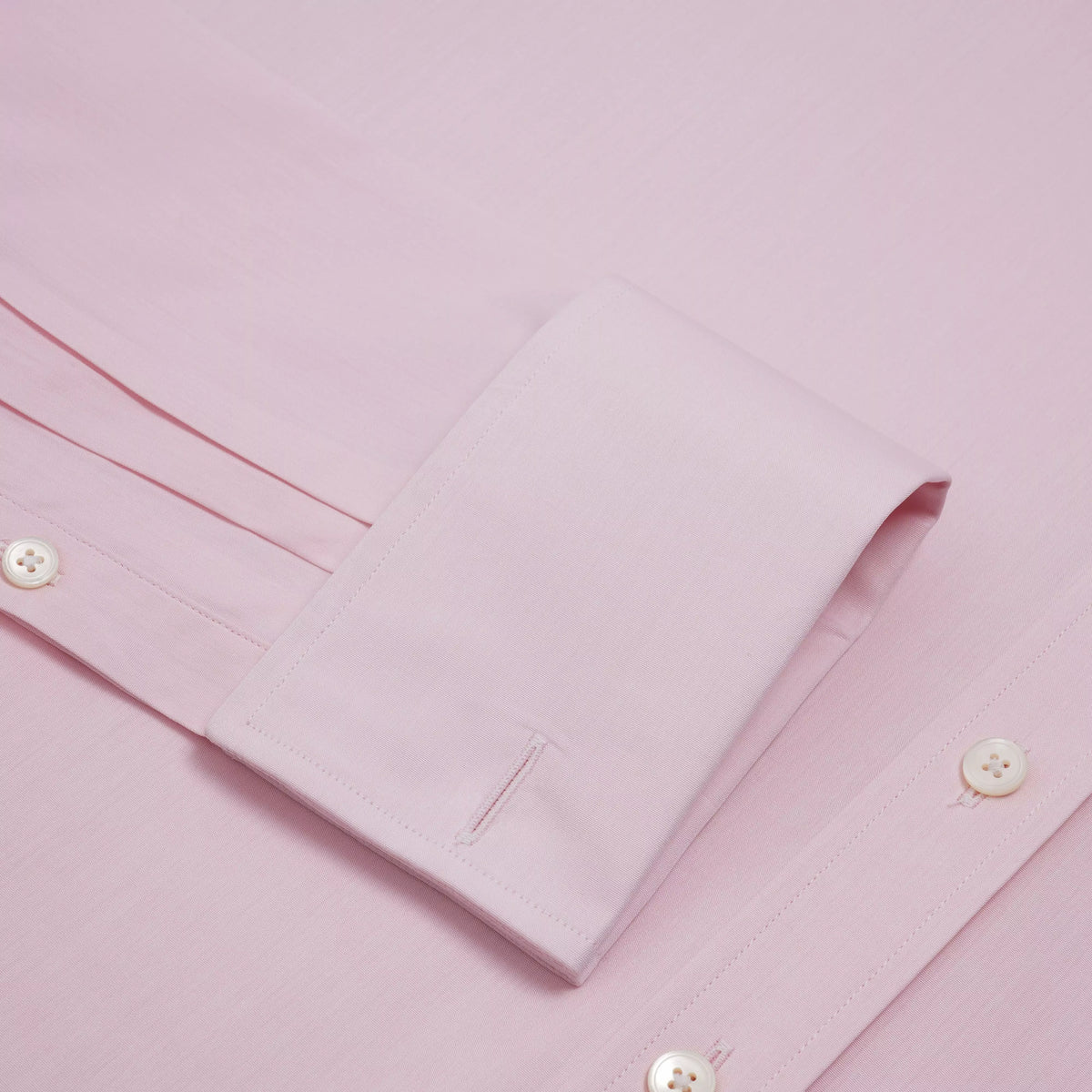 Pale Pink Slim Fit French Cuff Poplin Dress Shirt